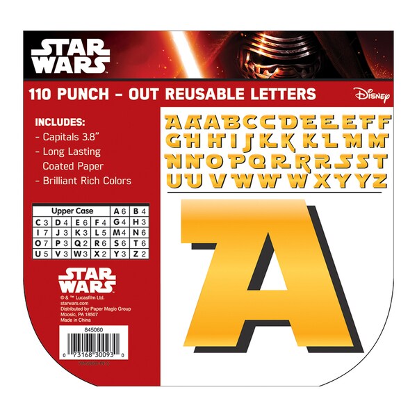 Eureka Star Wars Deco Letters, 4, Yellow, PK330 845060 - main